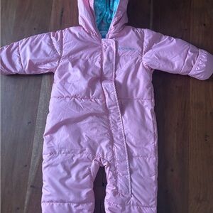 Columbia Teal and Pink Patterned Snowsuit